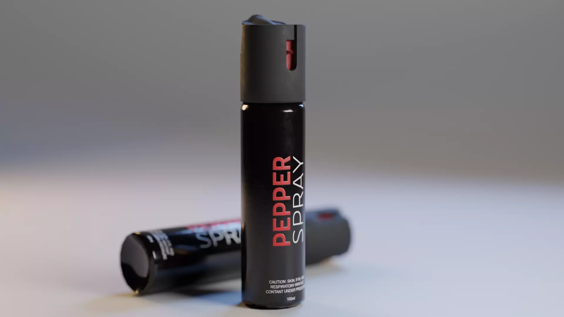 Pepper Spray Bottle Low-poly 3D model_0