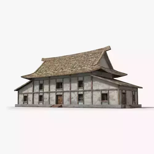 Ancient house x1 Low-poly 3D model