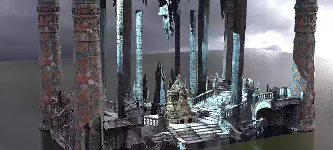 Exterior Temple platforms Cult Kit bash  