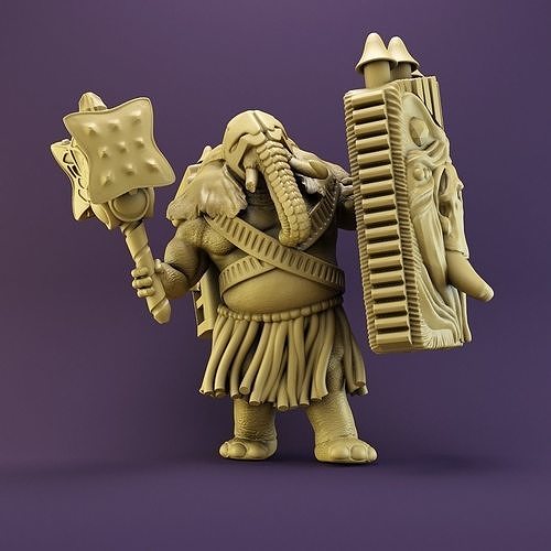 Elephant Warrior 3D print model
