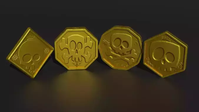 Stylized Golden Coins