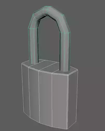 A pair of locks combination lock and normal lock Low-poly 3D model