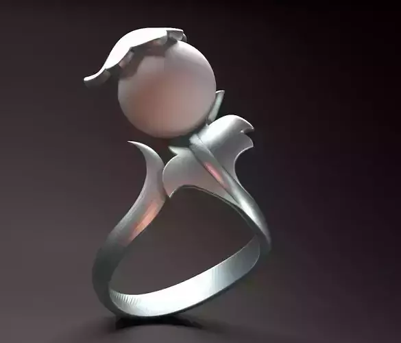 Very cool design pearl cocktail ring modern and beautiful 