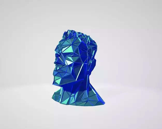 Terminator bust WIREFRAME VORONOI WIREMESH MESH