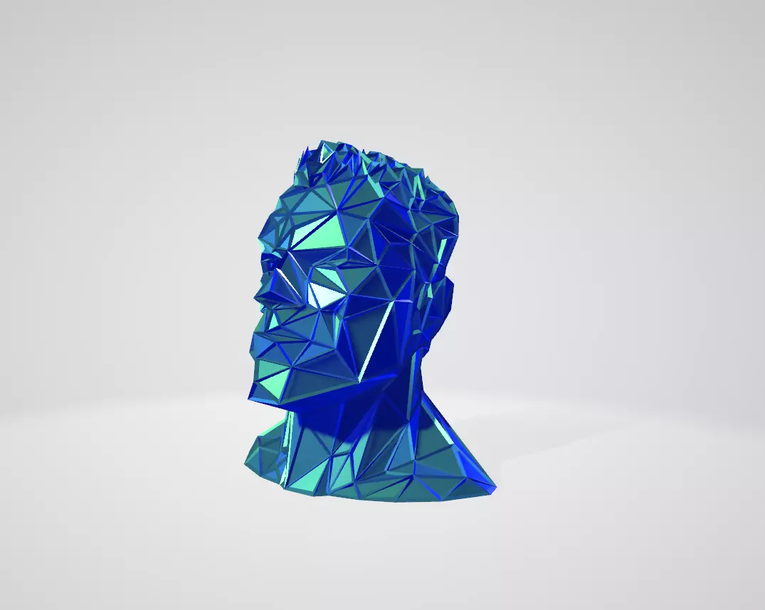 Terminator bust WIREFRAME VORONOI WIREMESH MESH 3D print model_0