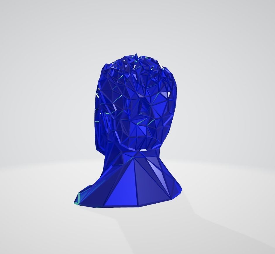 Terminator bust WIREFRAME VORONOI WIREMESH MESH 3D print model_2