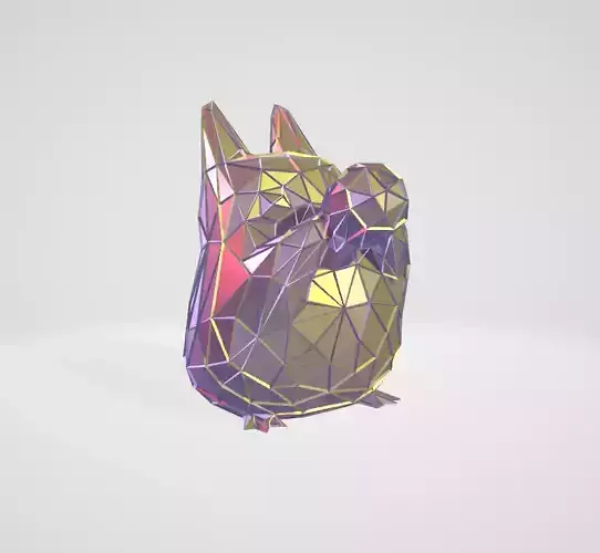 SMALL TOTORO WIREFRAME VORONOI WIREMESH MESH