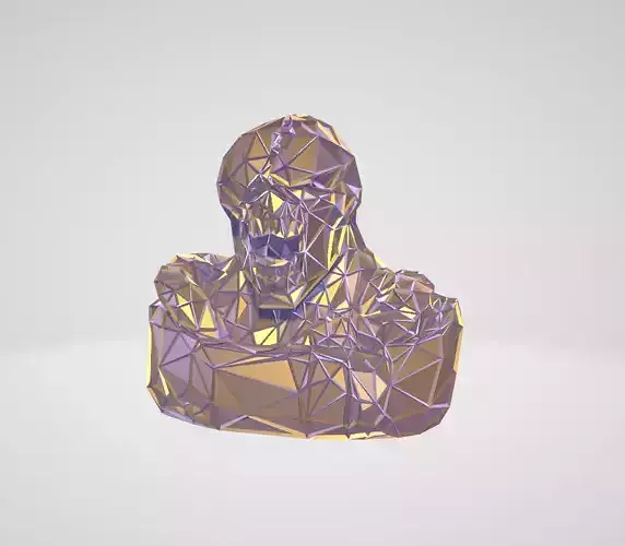 Nemesis Resident Evil bust WIREFRAME VORONOI WIREMESH MESH