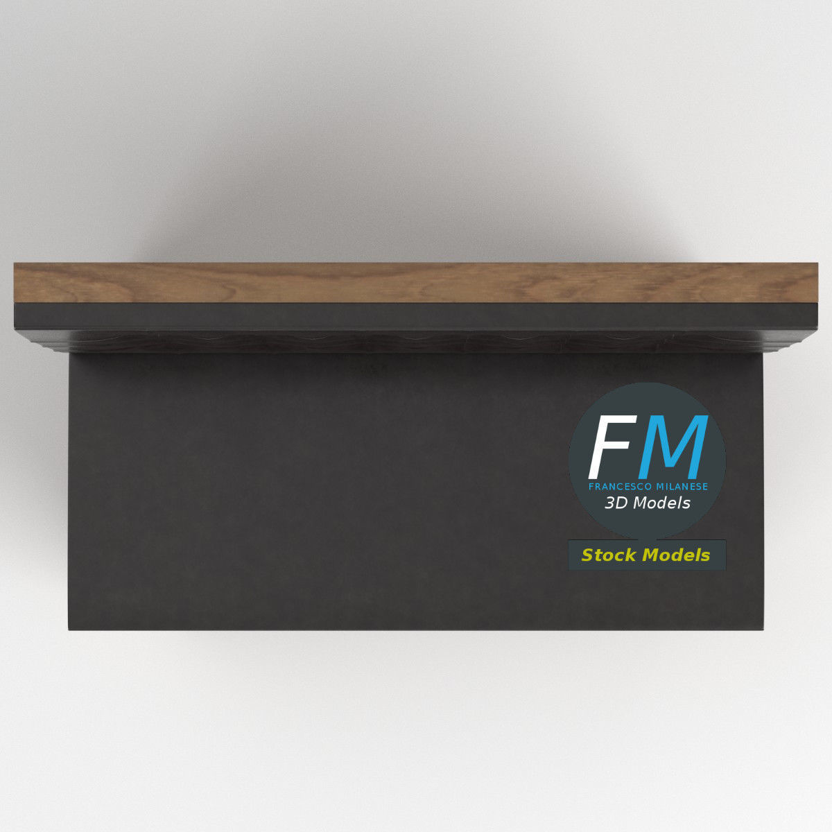 Diner booth banquette 3 3D model_6