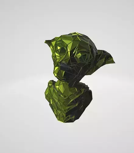 Dobby bust Harry Potter WIREFRAME VORONOI WIREMESH MESH