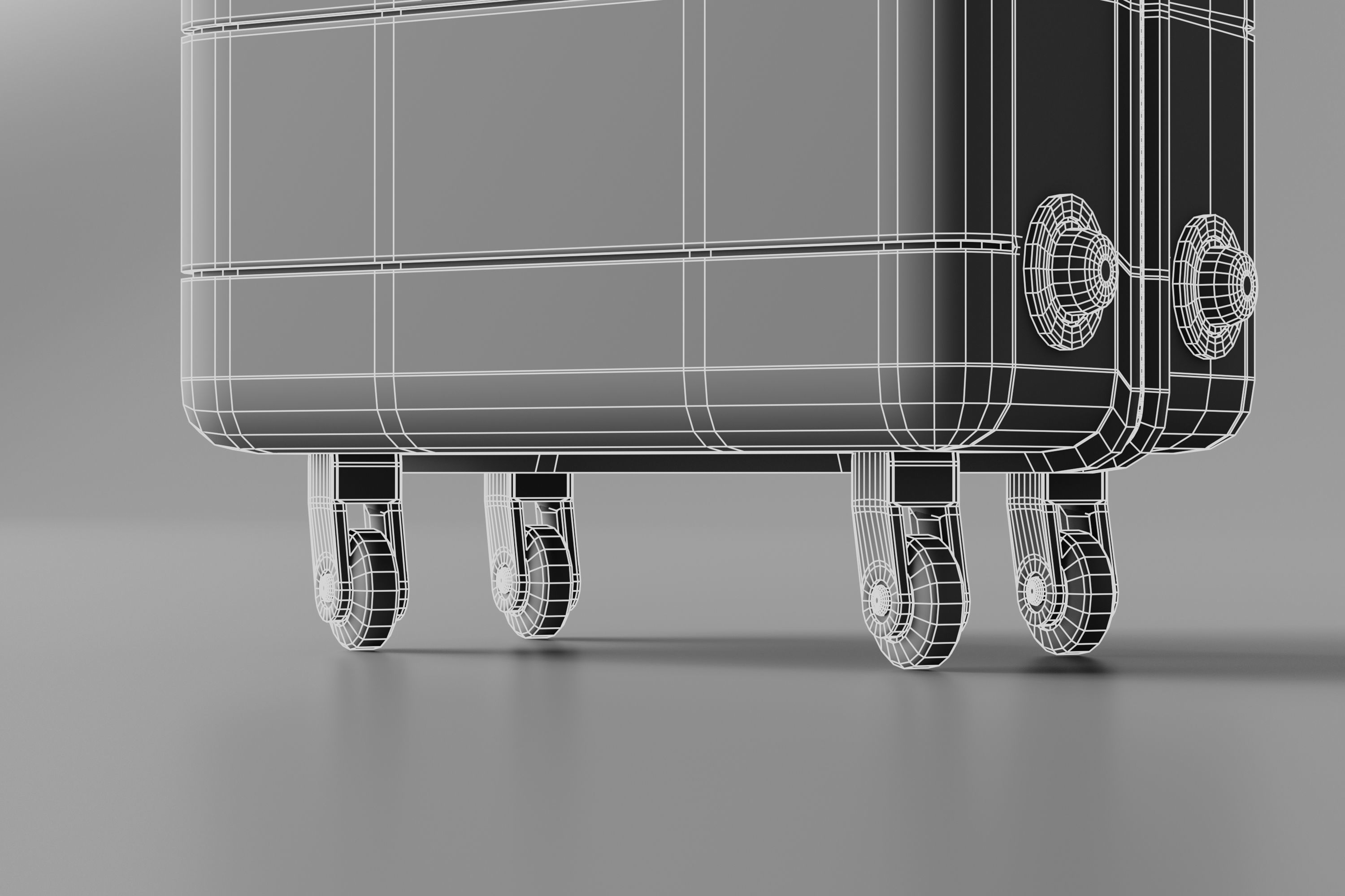 Travel Luggage Suitcase Low-poly 3D model_12