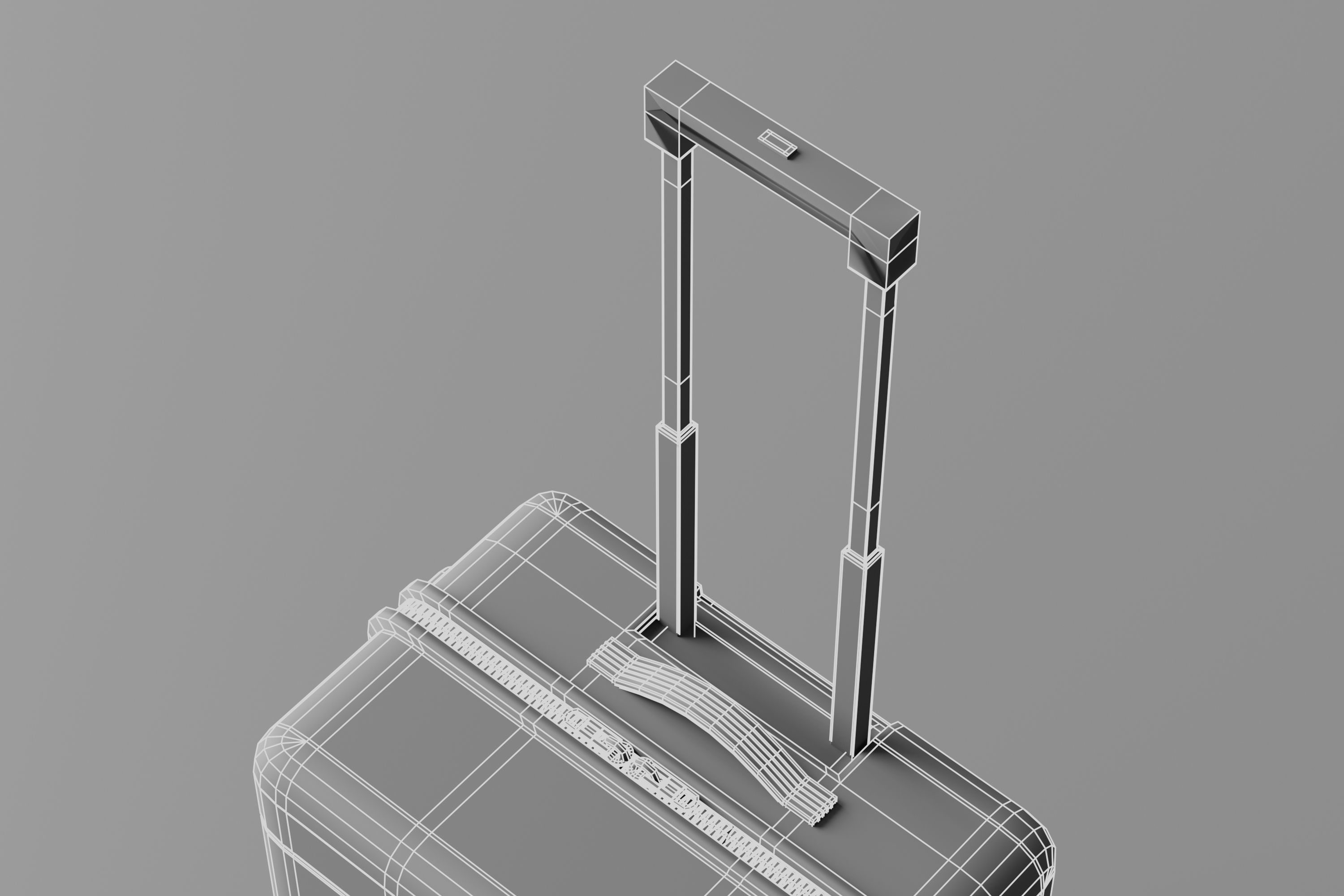 Travel Luggage Suitcase Low-poly 3D model_11