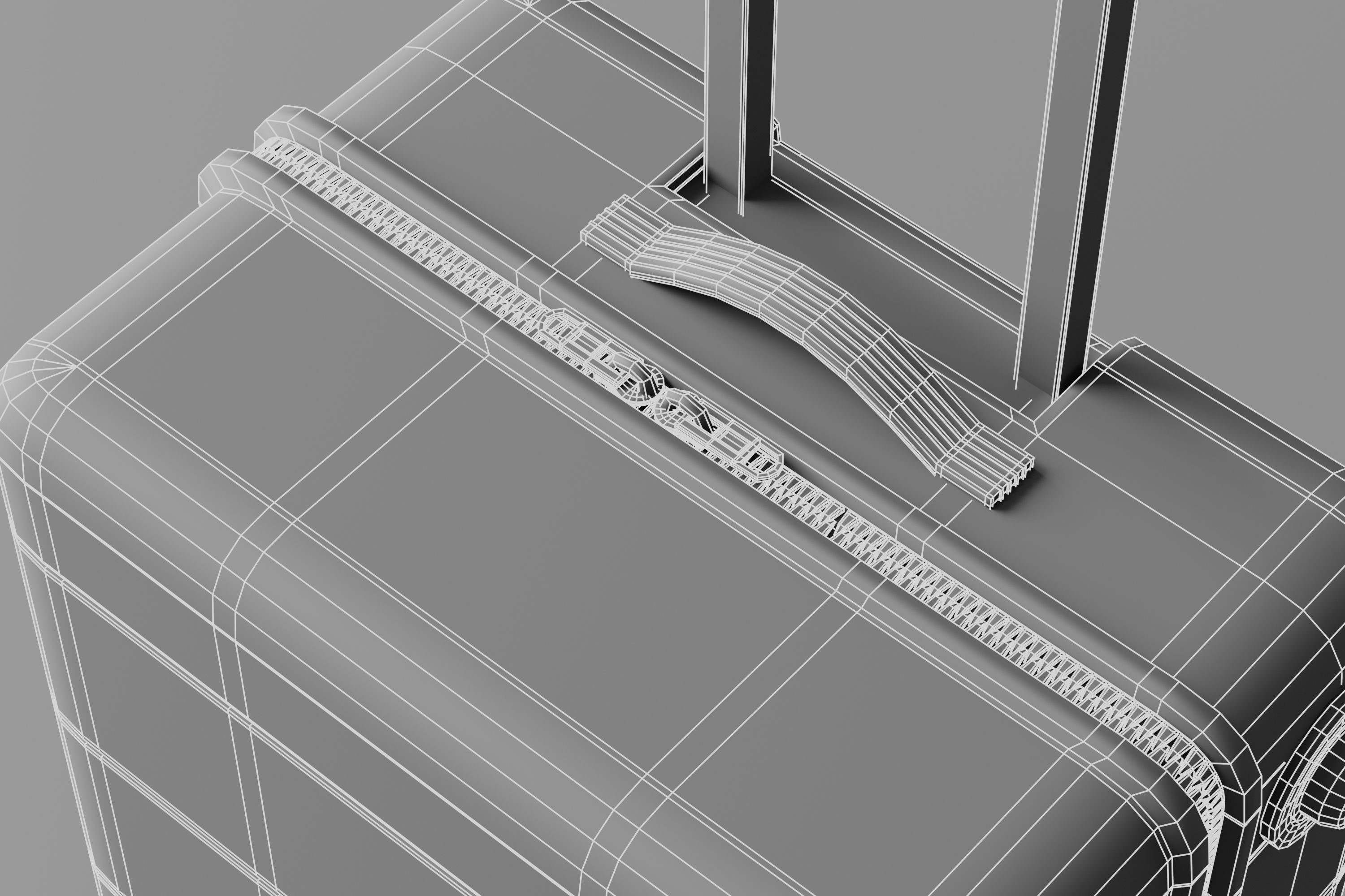 Travel Luggage Suitcase Low-poly 3D model_10