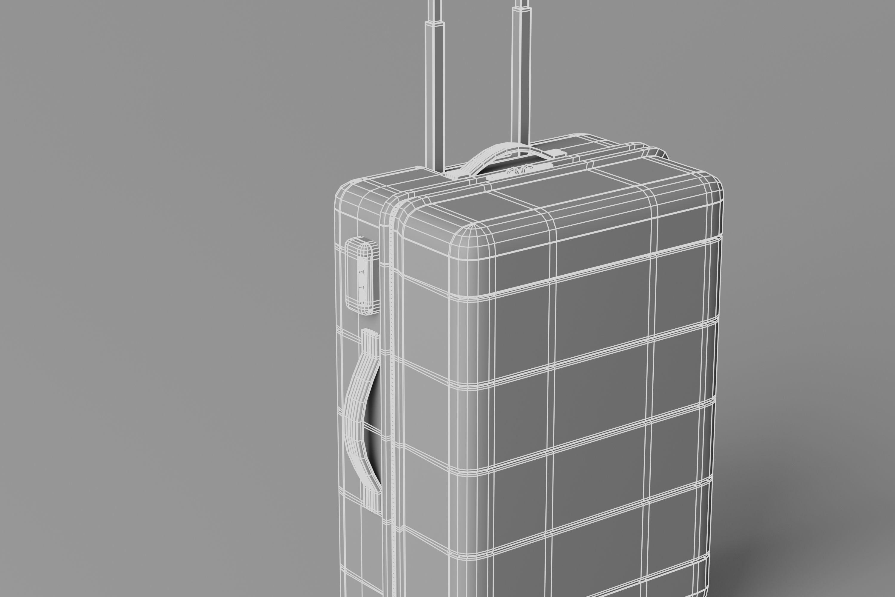 Travel Luggage Suitcase Low-poly 3D model_14