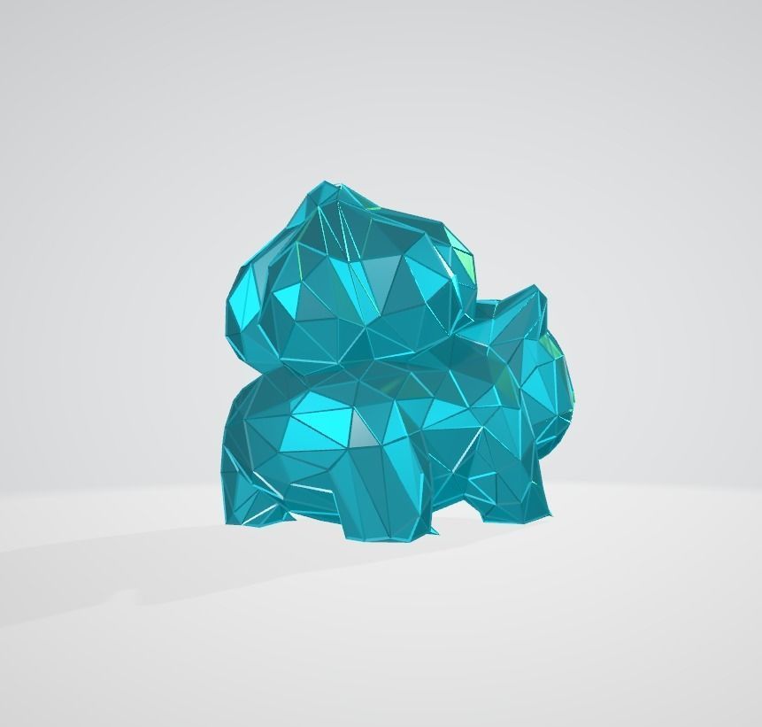 Pokemon Bulbasaur WIREFRAME VORONOI WIREMESH MESH 3D print model_3