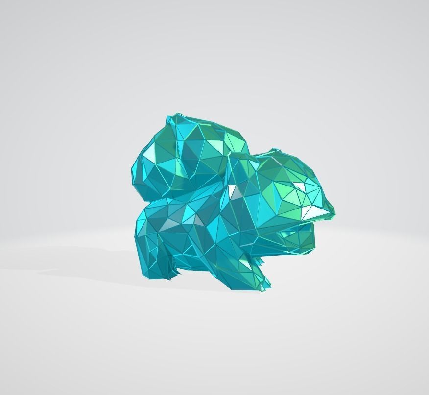 Pokemon Bulbasaur WIREFRAME VORONOI WIREMESH MESH 3D print model_4