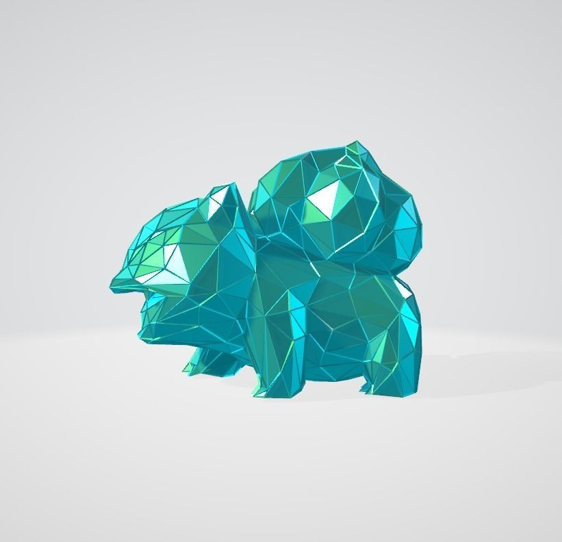 Pokemon Bulbasaur WIREFRAME VORONOI WIREMESH MESH 3D print model_1