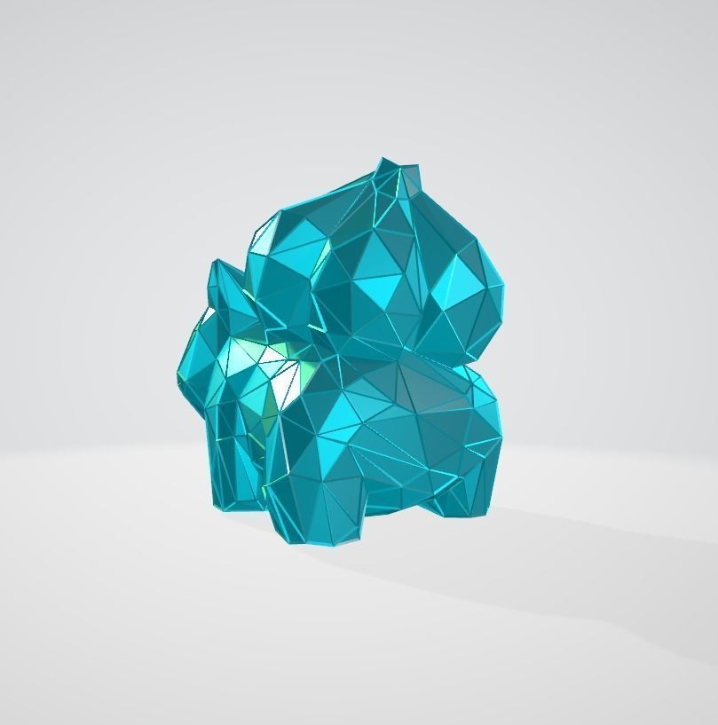 Pokemon Bulbasaur WIREFRAME VORONOI WIREMESH MESH 3D print model_2