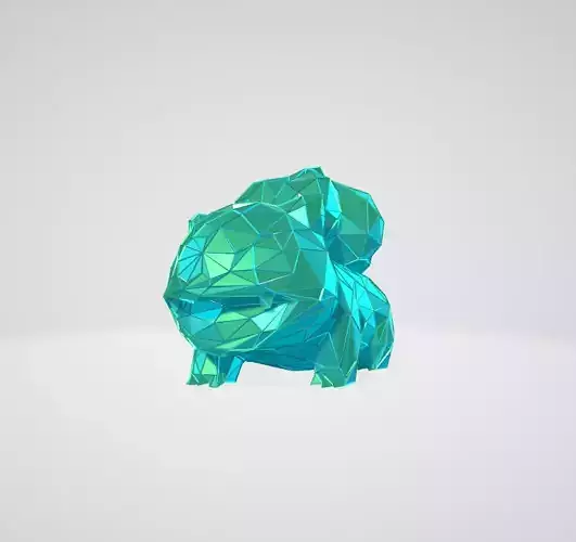 Pokemon Bulbasaur WIREFRAME VORONOI WIREMESH MESH