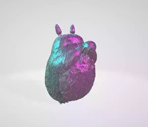 BIG TOTORO WIREFRAME VORONOI WIREMESH MESH