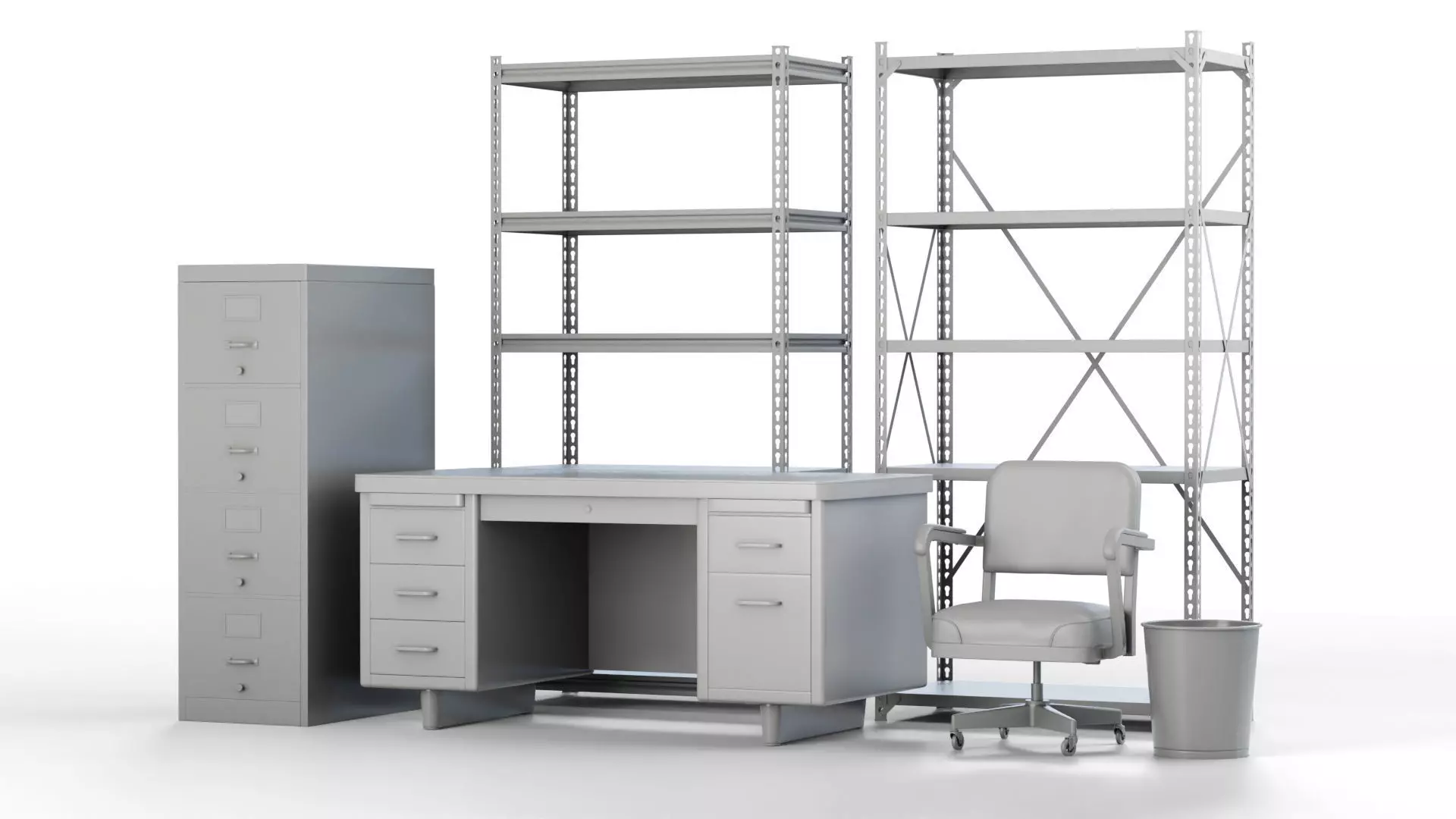 Office Furniture Pack 3D model_0