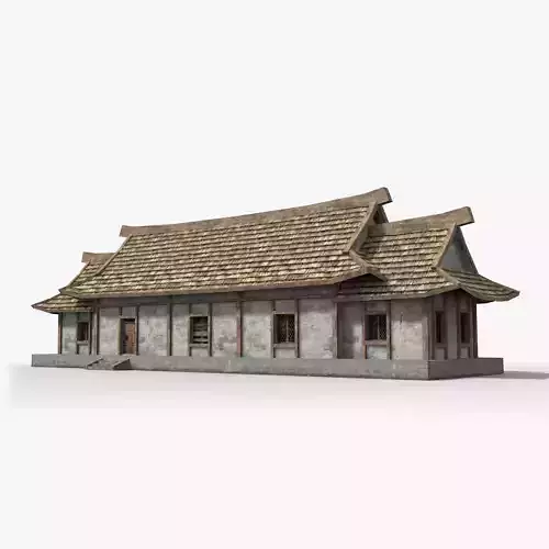 Ancient house x8 Low-poly 3D model