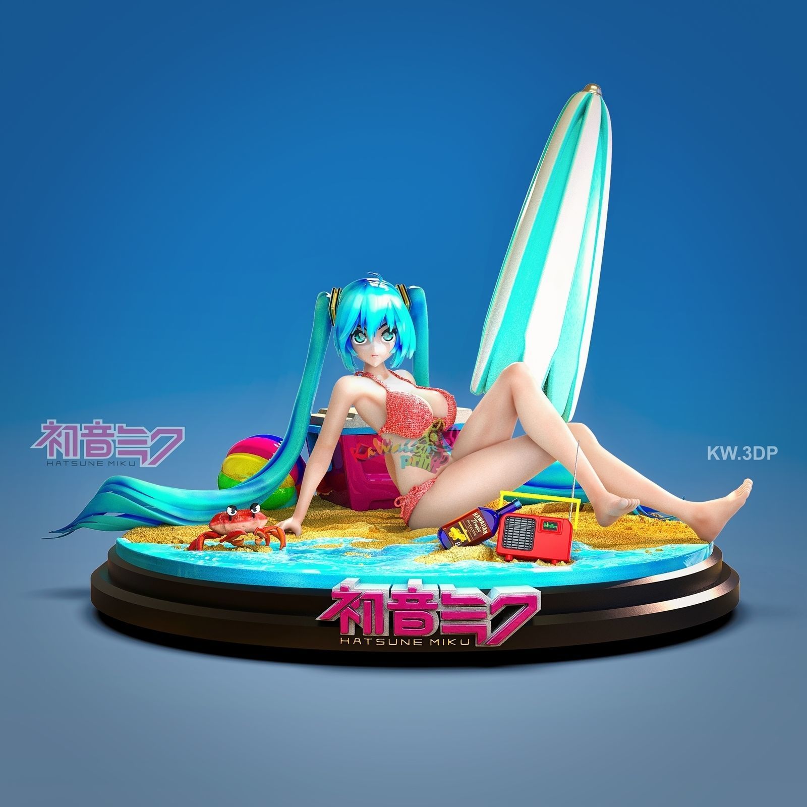 Miku fan  3D print model_1