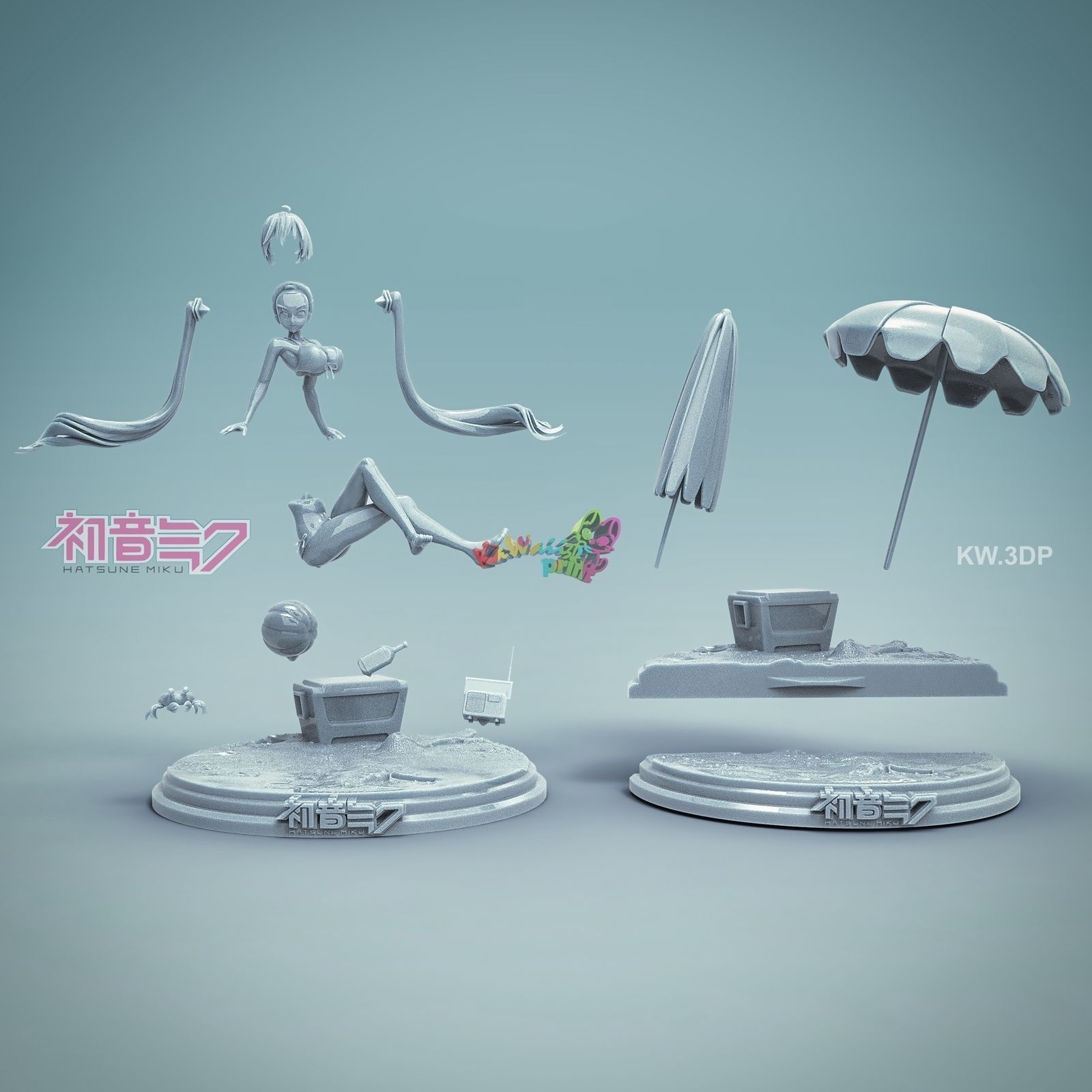 Miku fan  3D print model_9