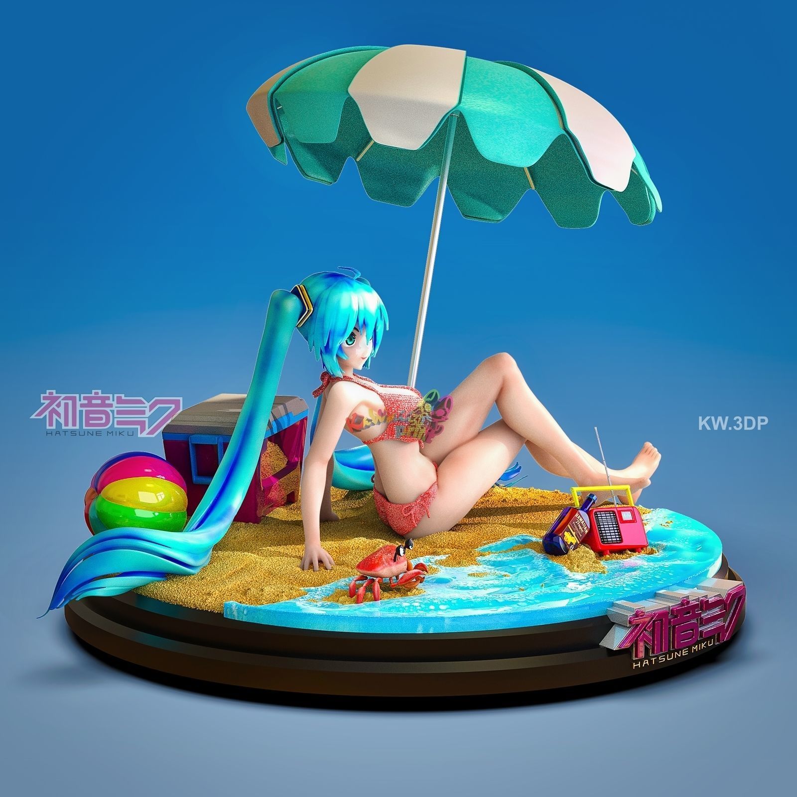 Miku fan  3D print model_6