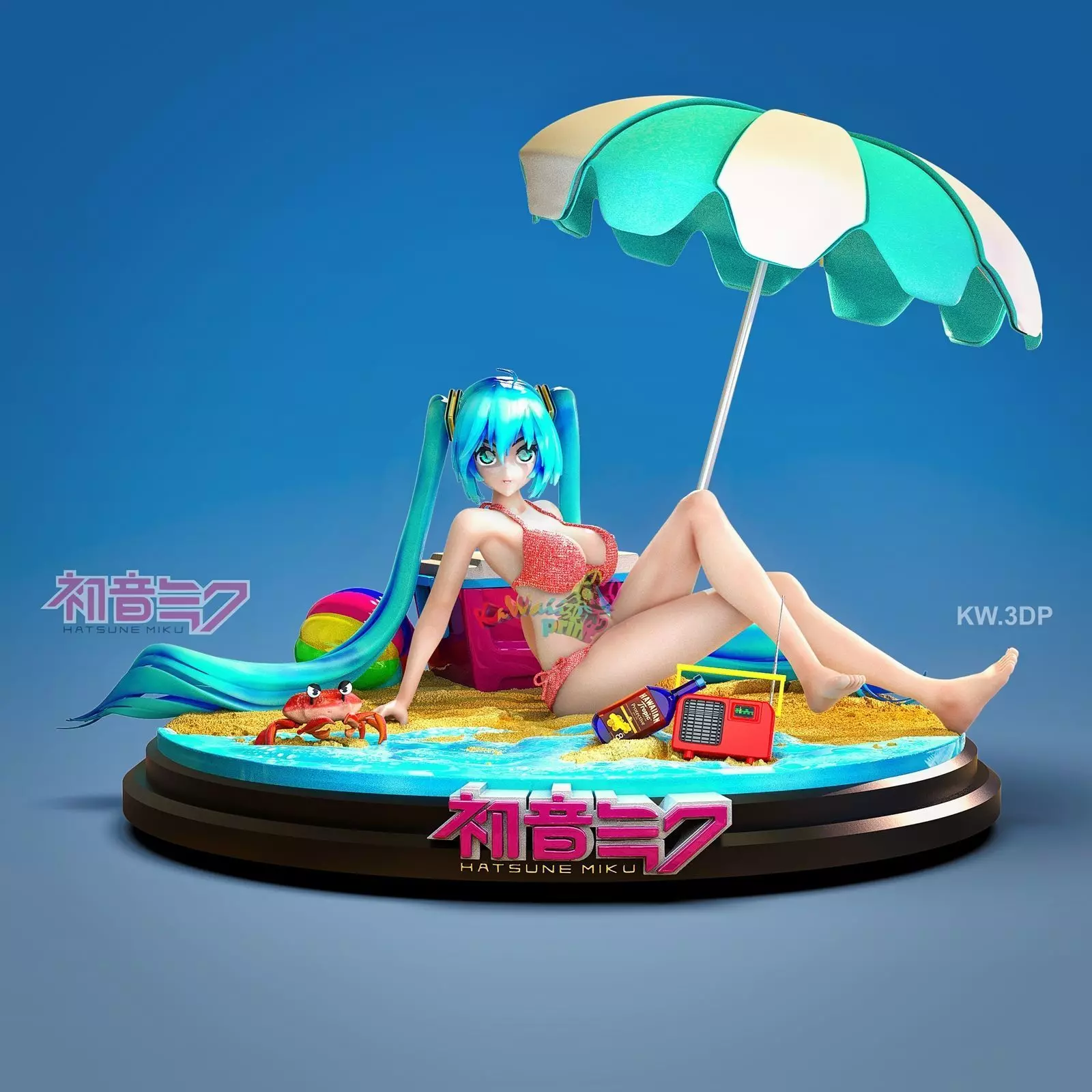 Miku fan  3D print model_0