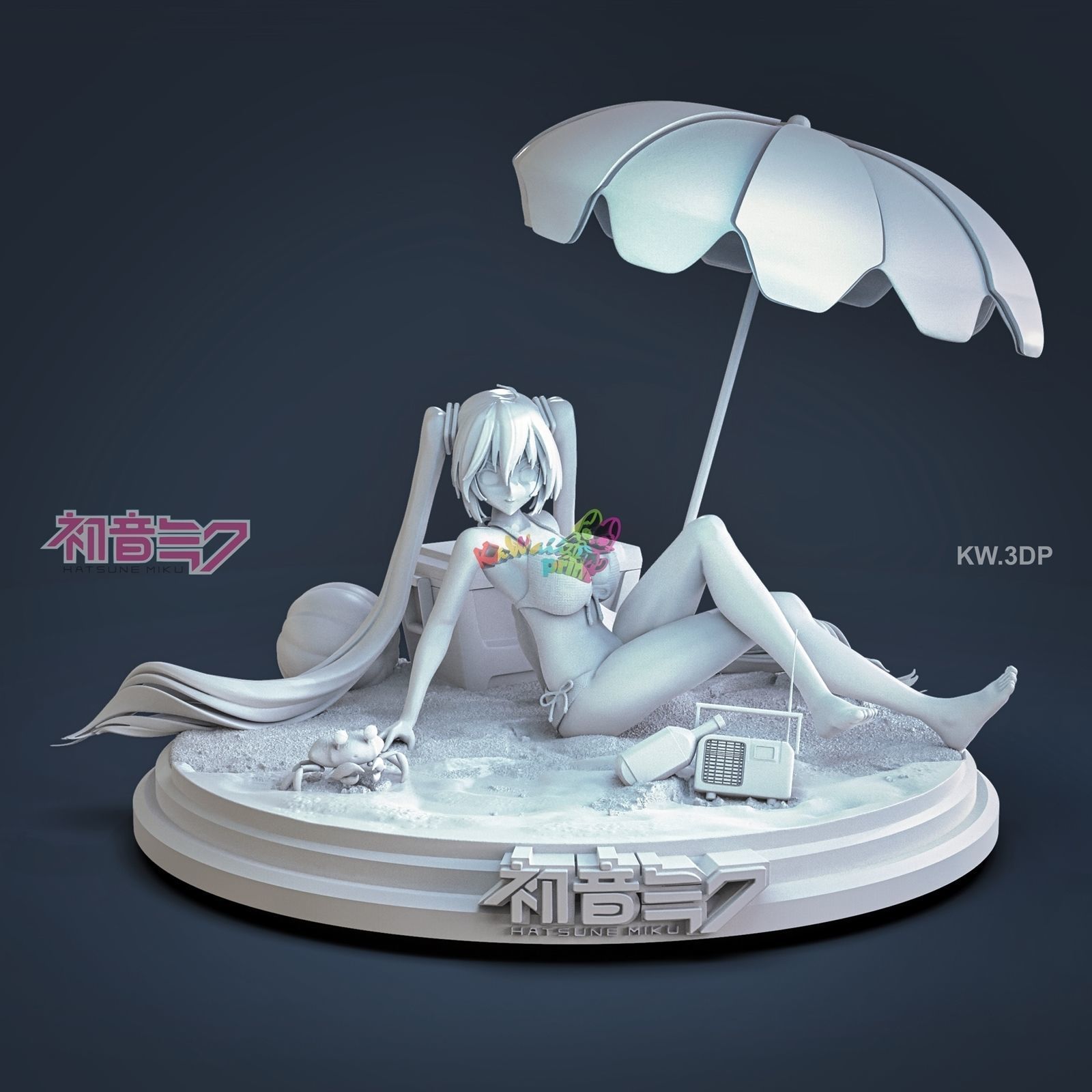 Miku fan  3D print model_8