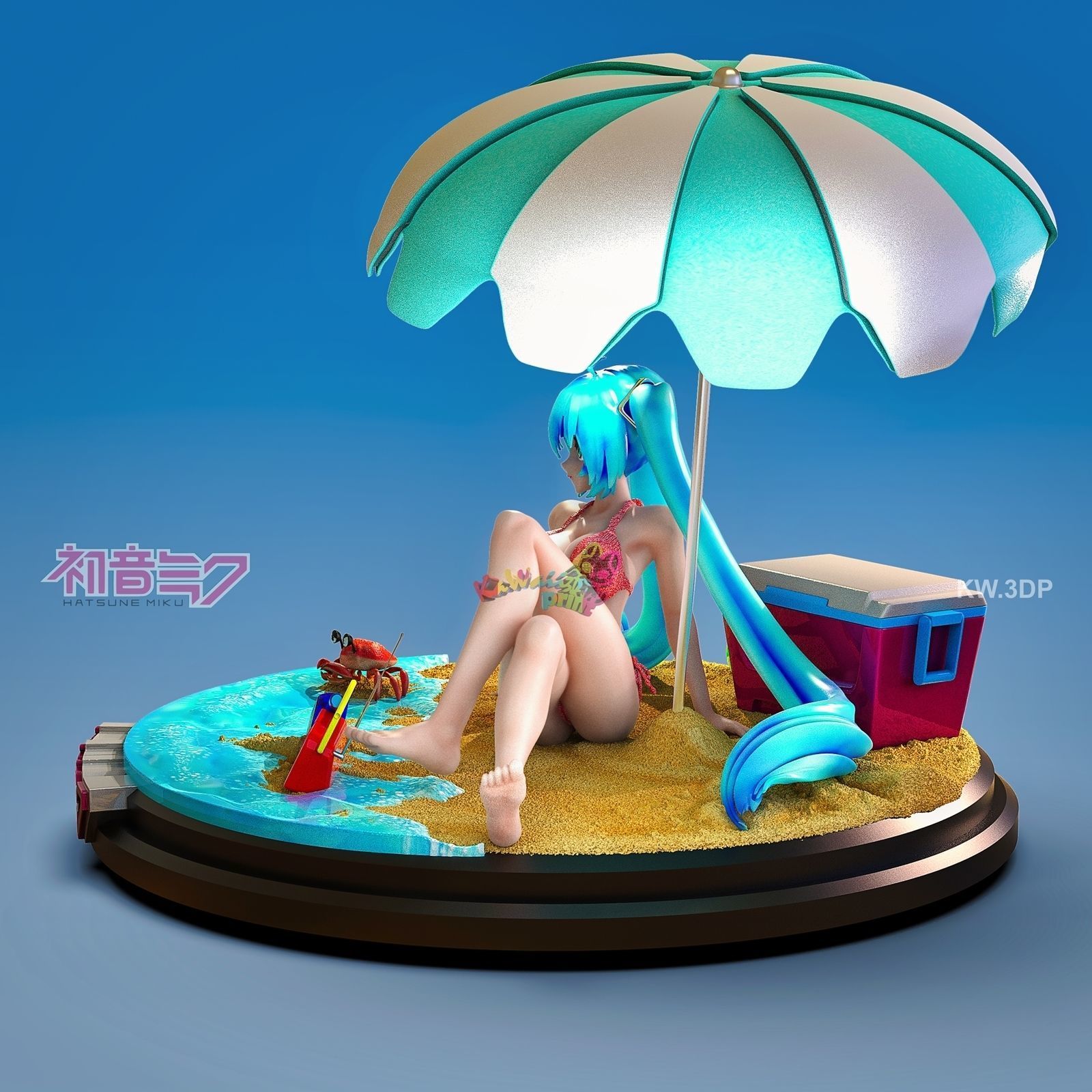 Miku fan  3D print model_4