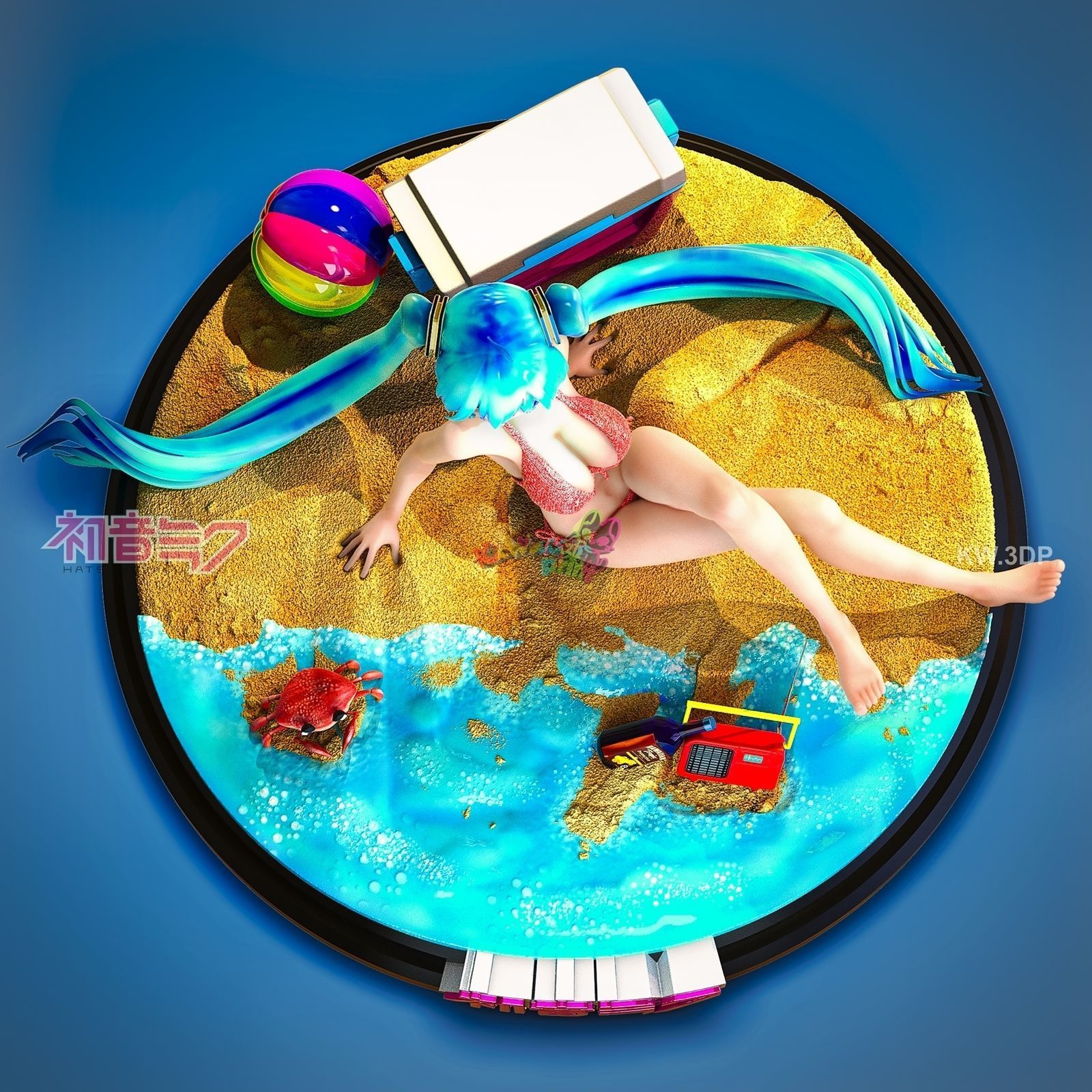 Miku fan  3D print model_7