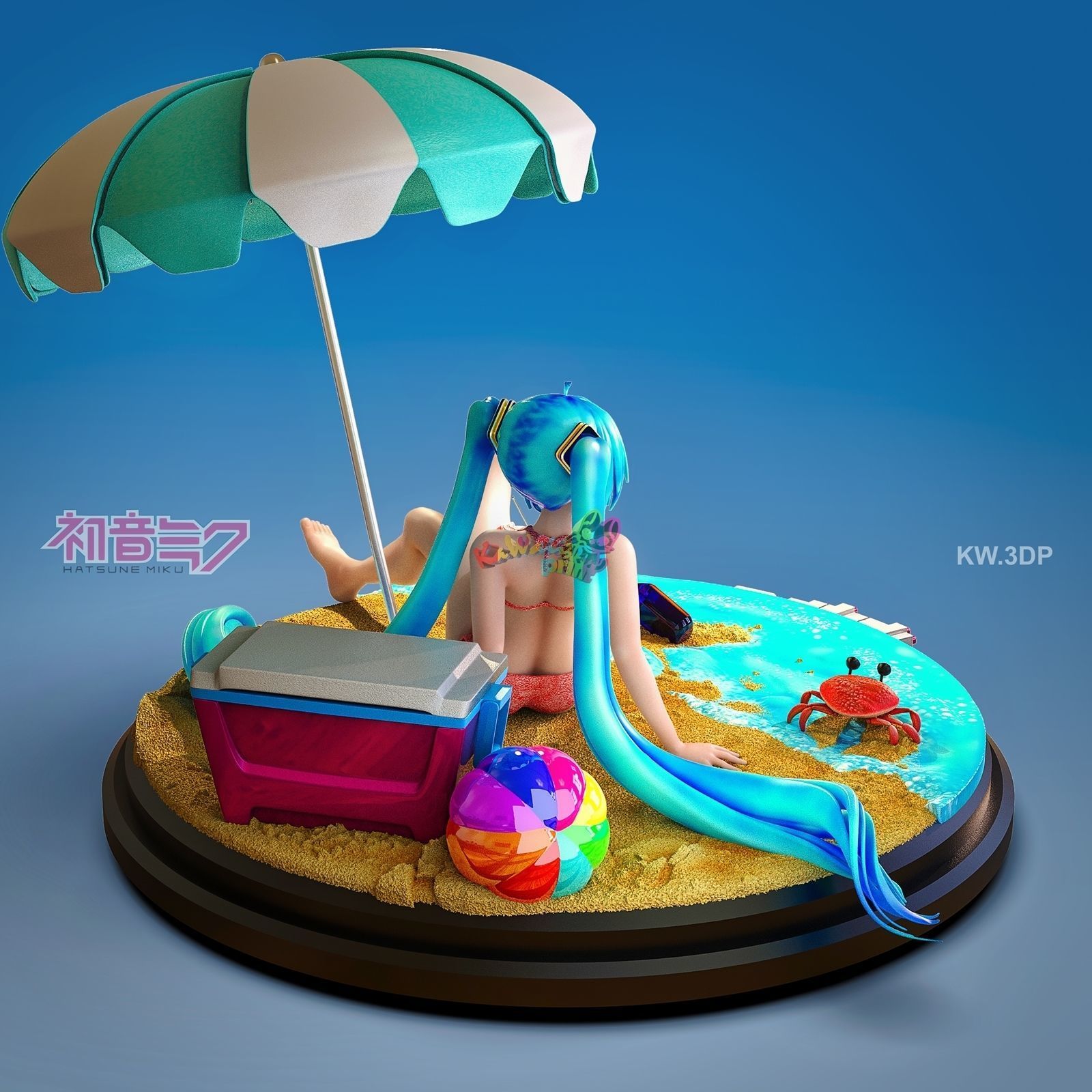 Miku fan  3D print model_5