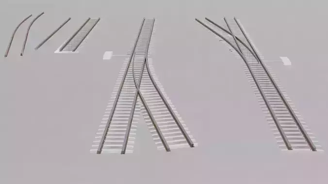 Simple Rail train 3D model