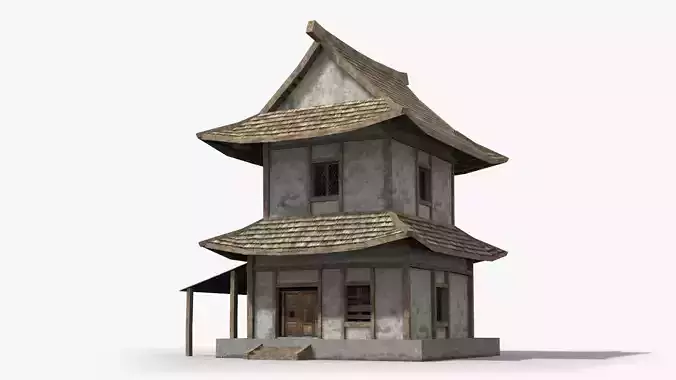 Ancient house x10 Low-poly 3D model