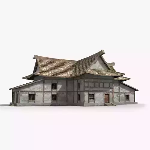 Ancient house x11 Low-poly 3D model