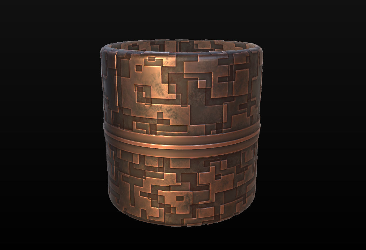 10 Seamless Metal Panels and Grids PBR Materials - Set 1 Texture_30
