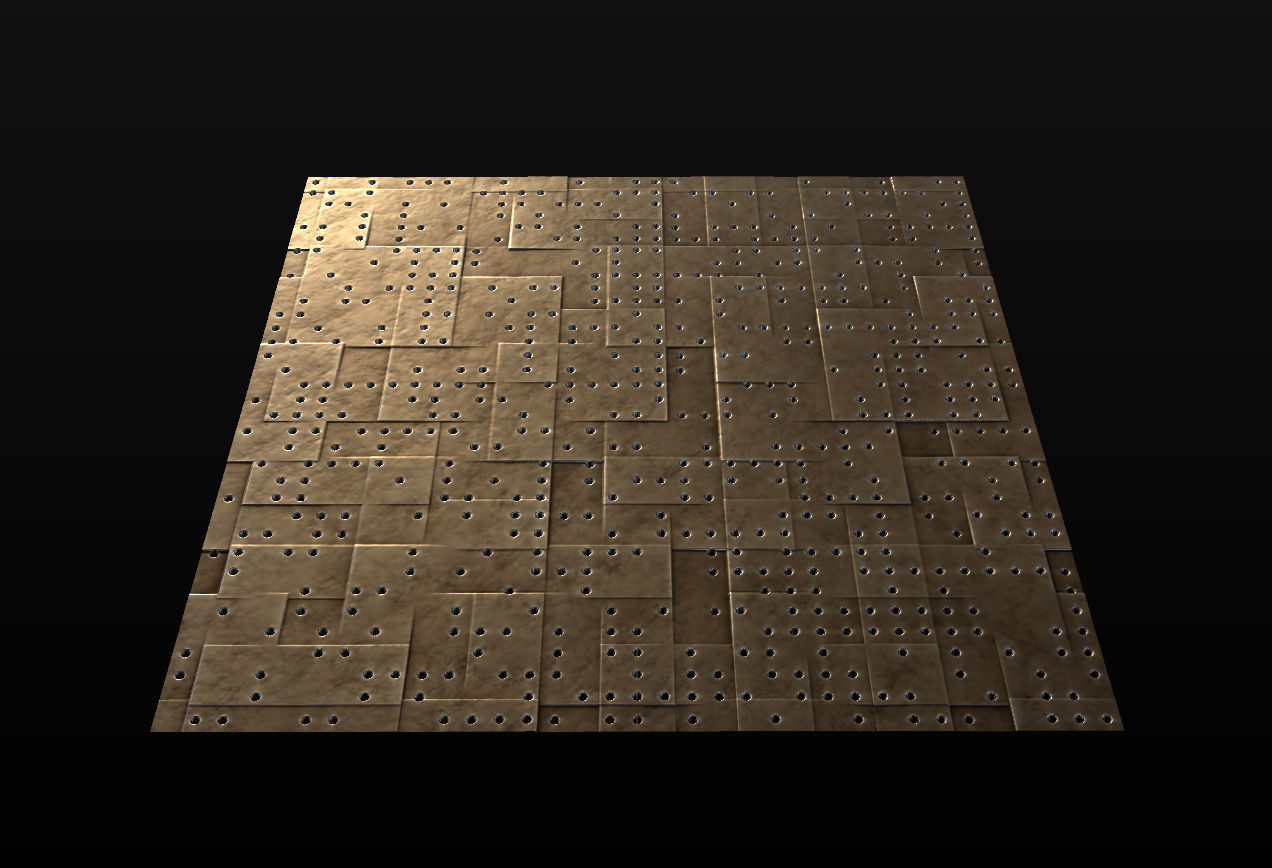 10 Seamless Metal Panels and Grids PBR Materials - Set 1 Texture_11