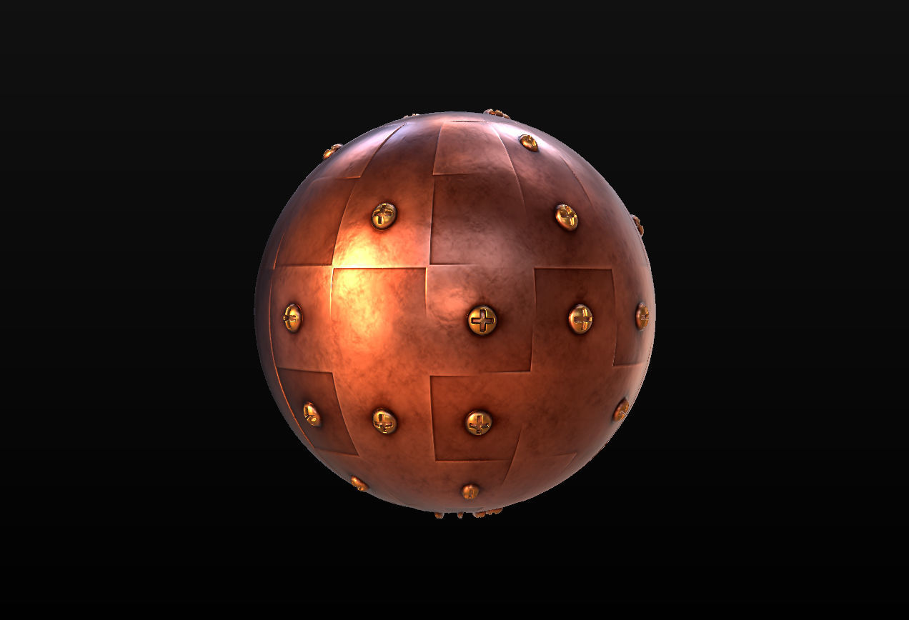 10 Seamless Metal Panels and Grids PBR Materials - Set 1 Texture_1
