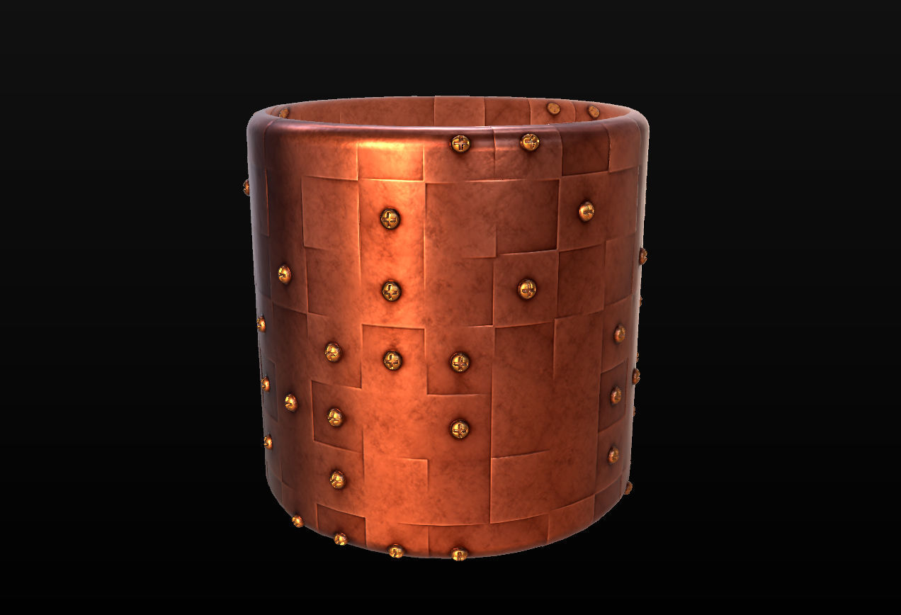 10 Seamless Metal Panels and Grids PBR Materials - Set 1 Texture_3
