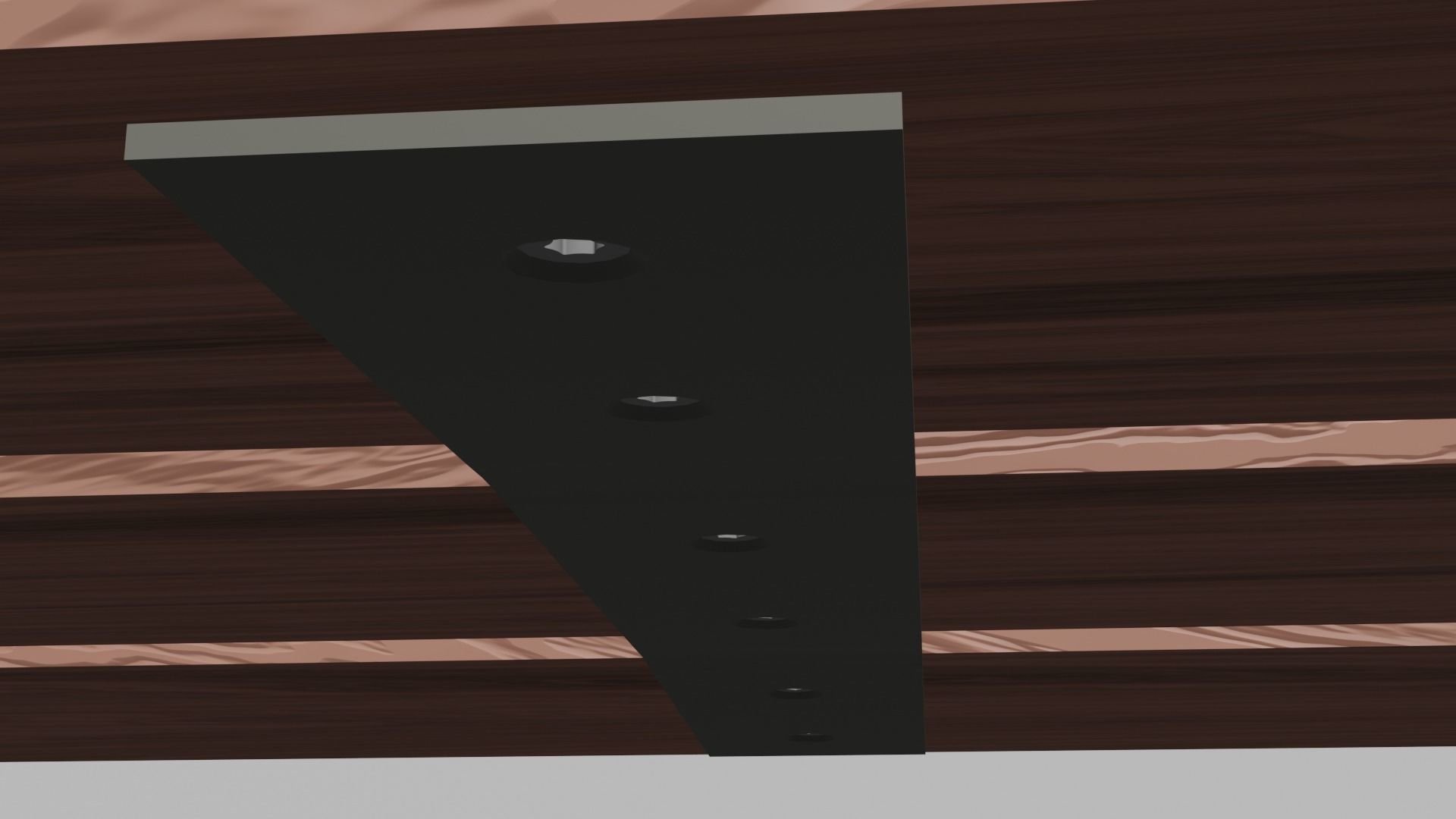 Street modern Bench Low-poly 3D model_7