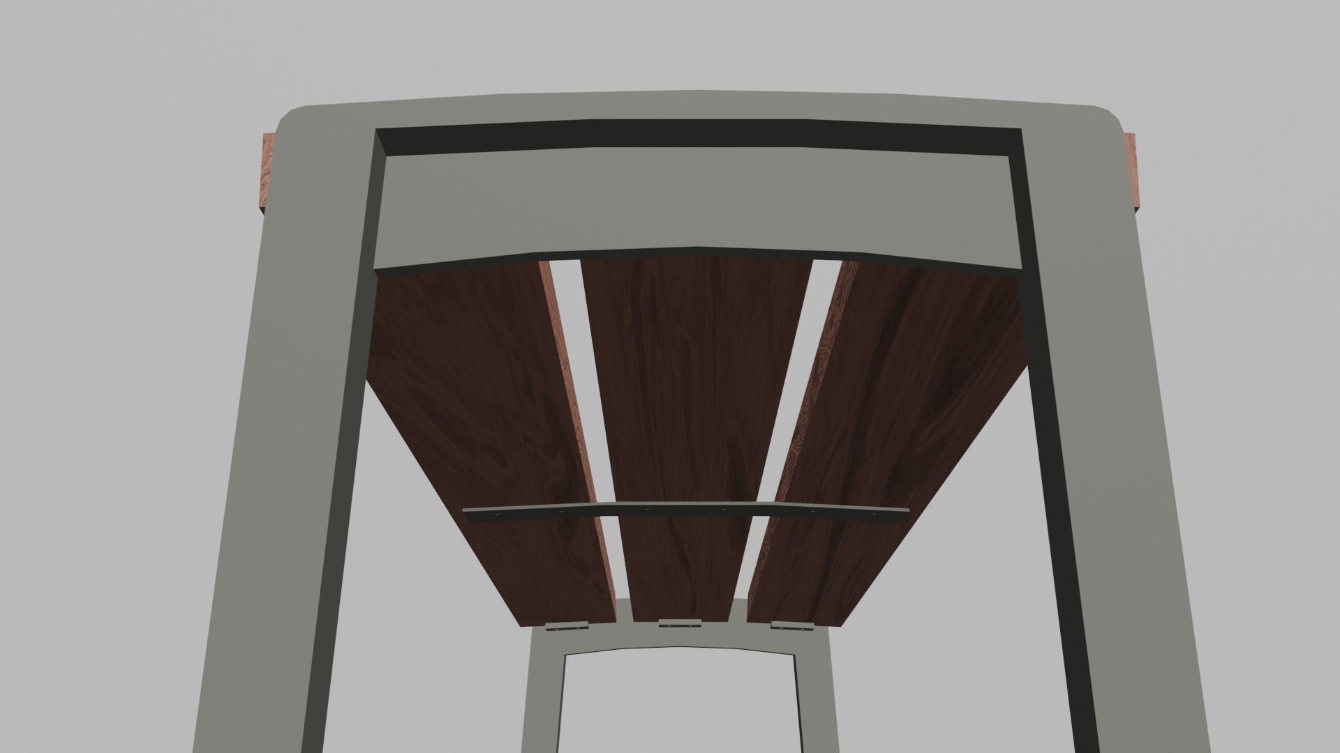 Street modern Bench Low-poly 3D model_5