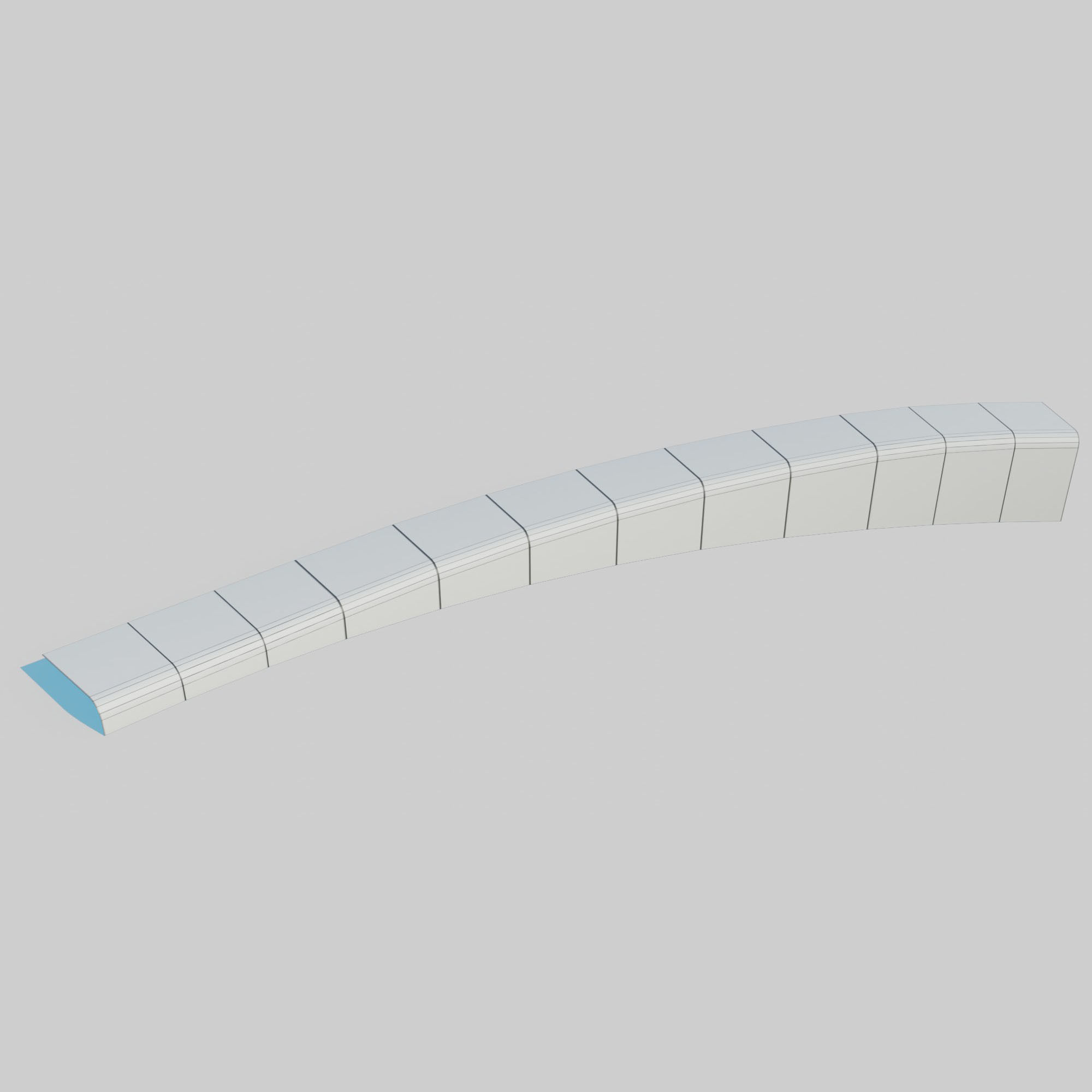 Yellow Curb Pack Low-poly 3D model_29