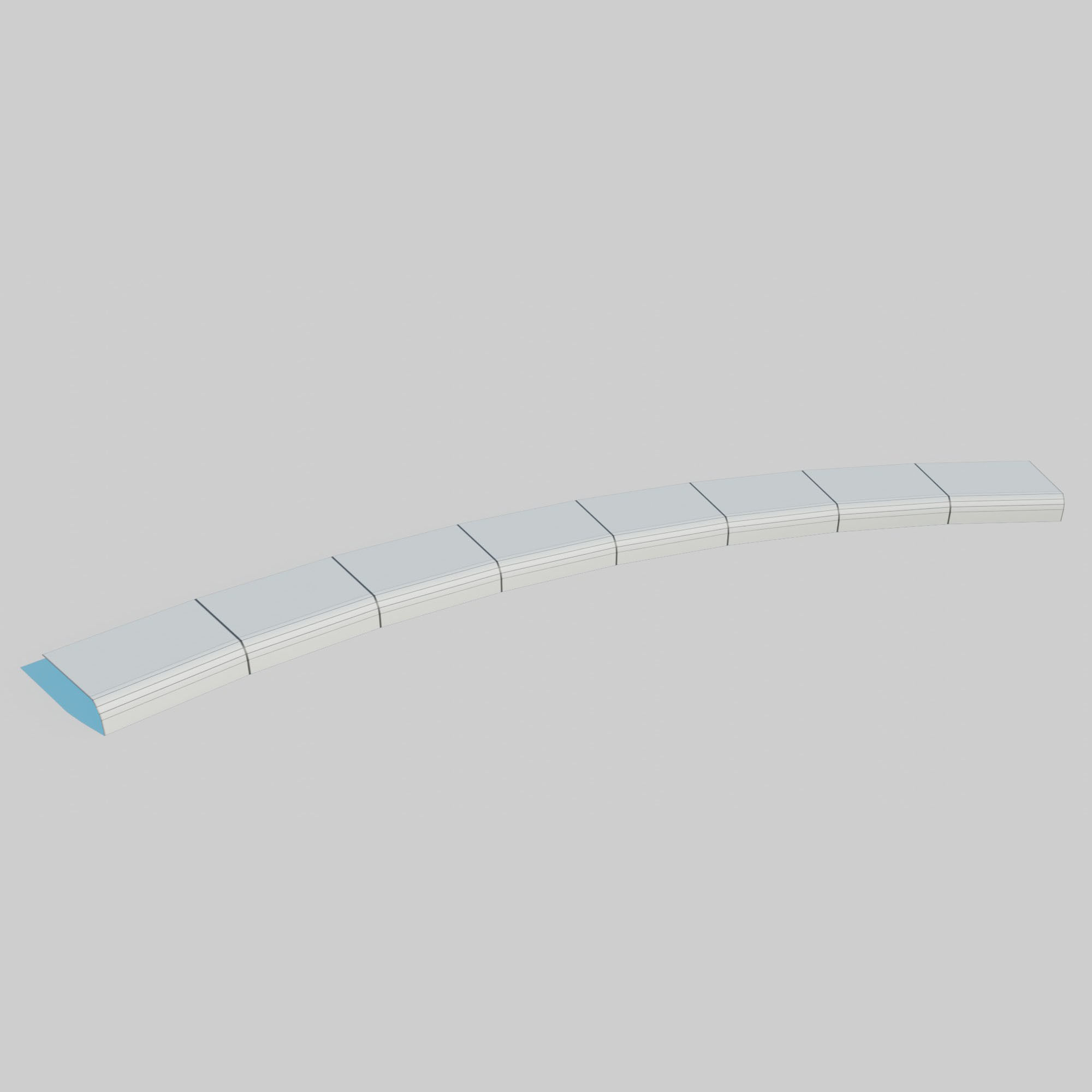 Yellow Curb Pack Low-poly 3D model_27