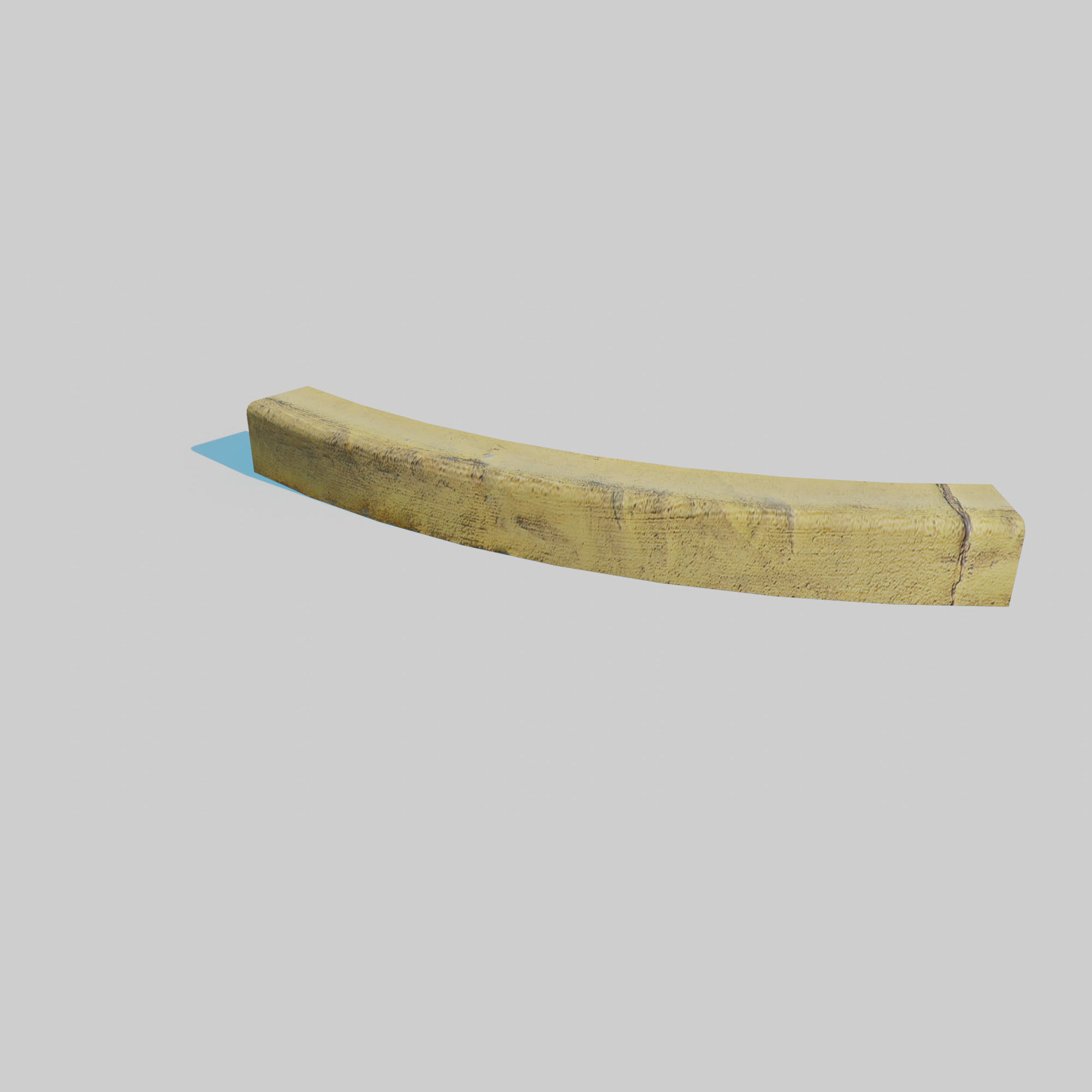 Yellow Curb Pack Low-poly 3D model_14