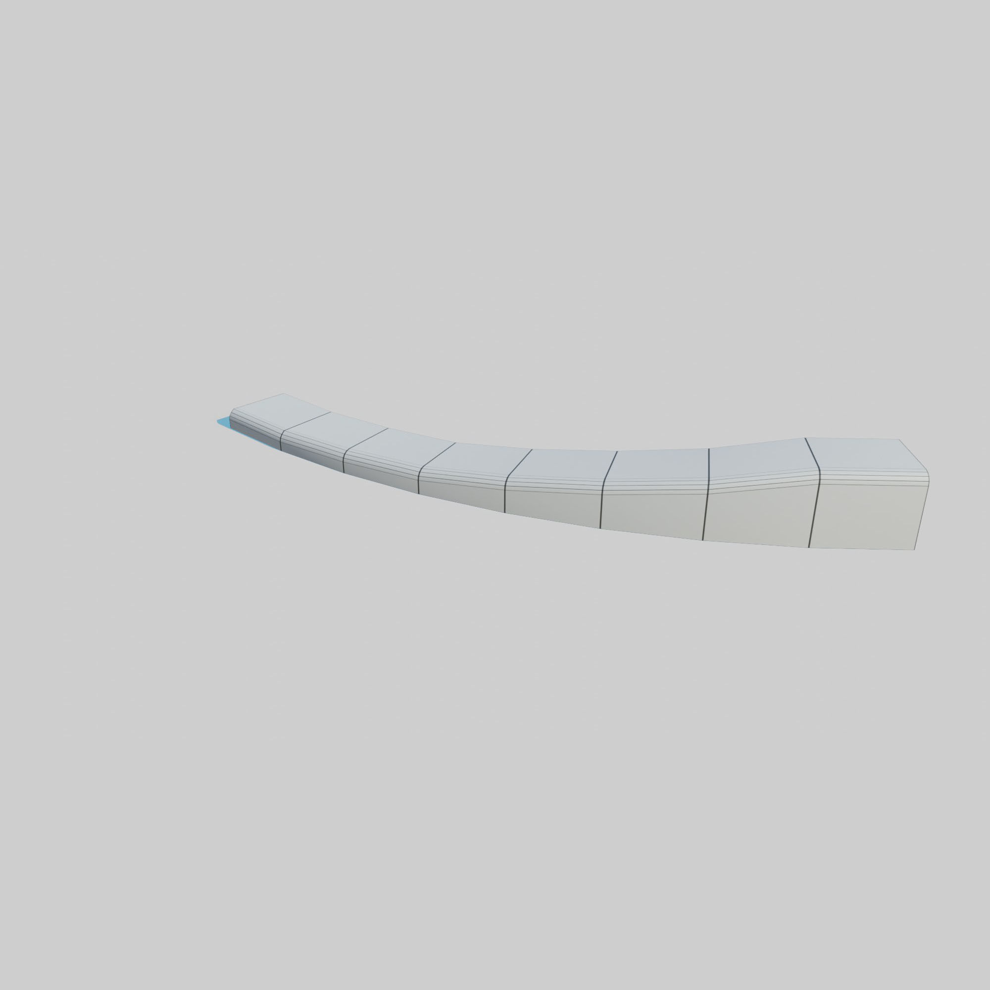 Yellow Curb Pack Low-poly 3D model_17