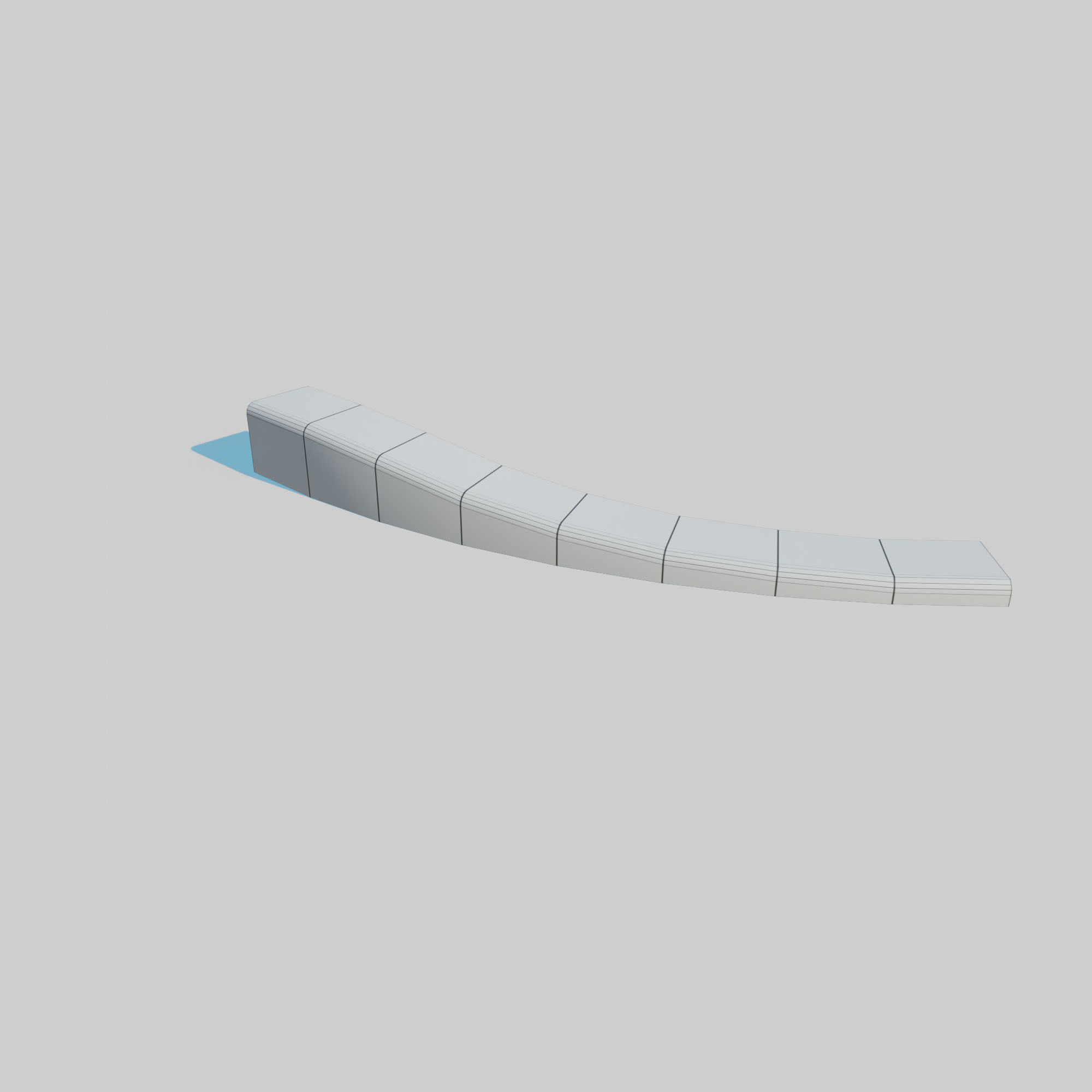 Yellow Curb Pack Low-poly 3D model_19