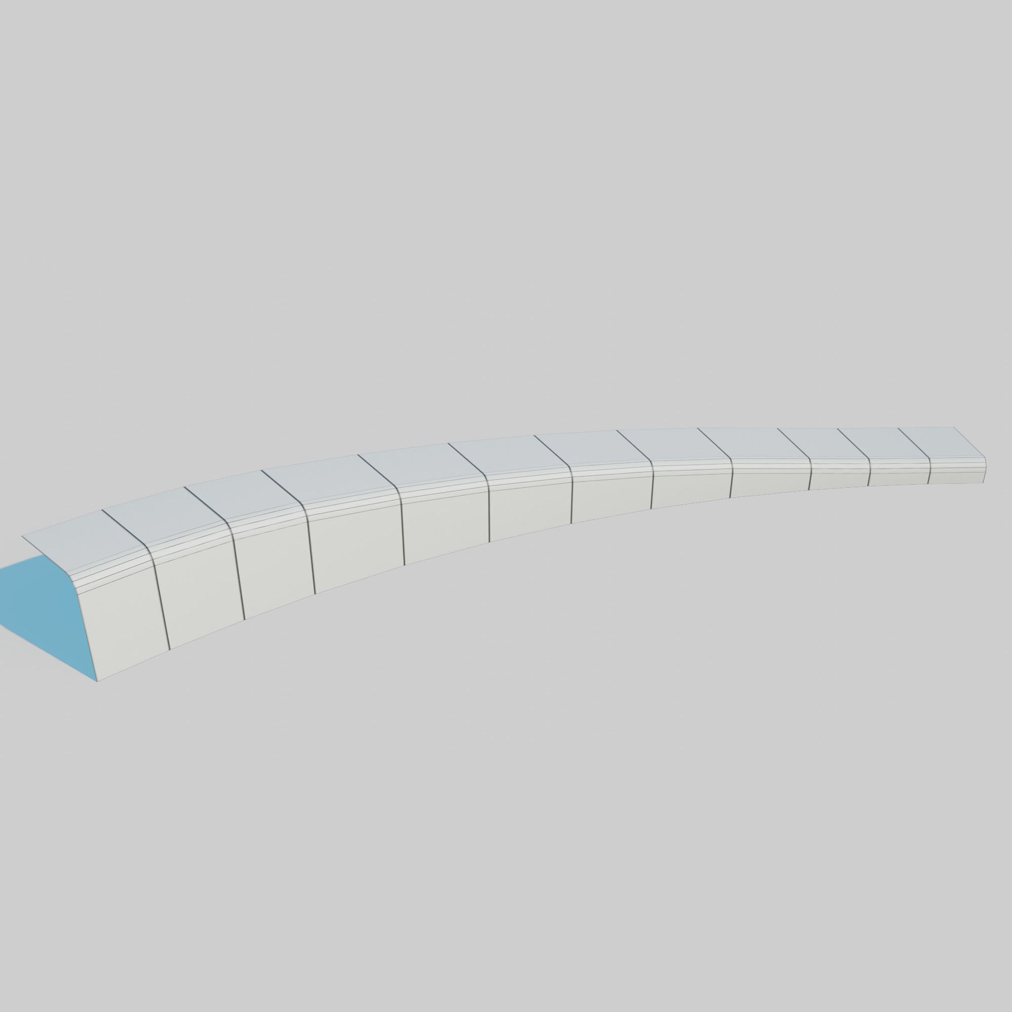 Yellow Curb Pack Low-poly 3D model_25