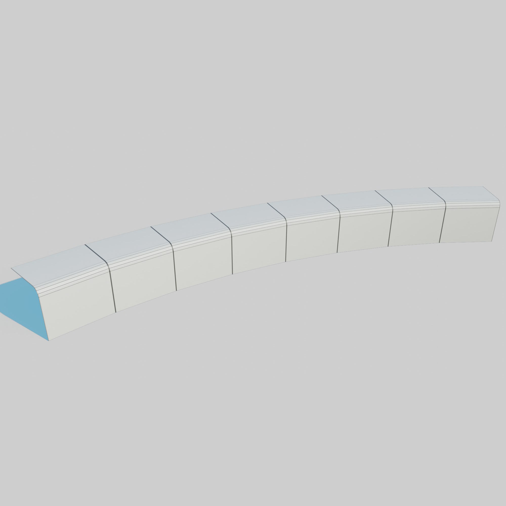 Yellow Curb Pack Low-poly 3D model_23